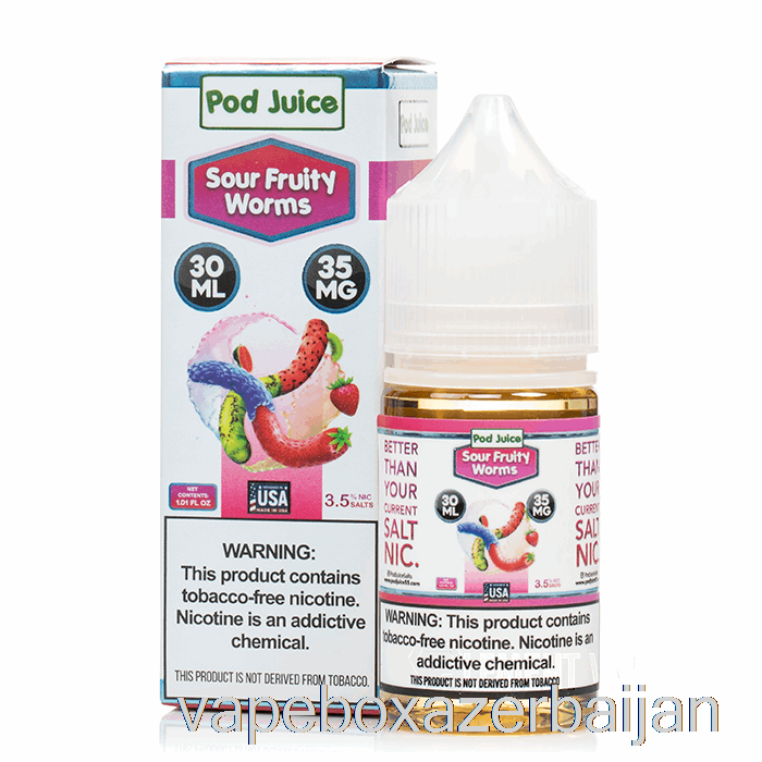 Vape Smoke Sour Fruity Worms - Pod Juice - 30mL 35mg